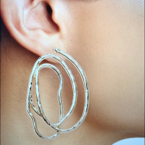 bp Jewelry - BP Fluid Metal Statement Earrings